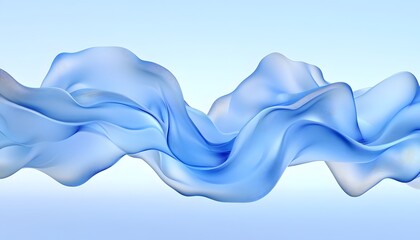Light blue flowing fabric, abstract design.
