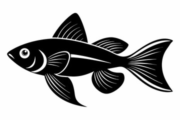 guppy sihouette black vector