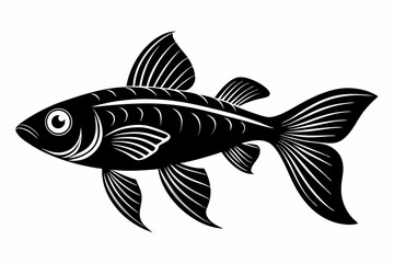 guppy sihouette black vector