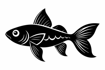 guppy sihouette black vector
