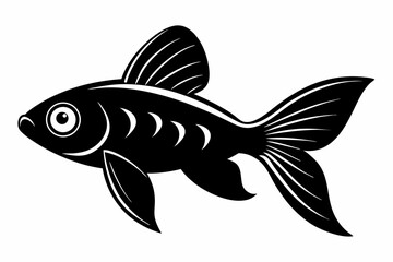 guppy sihouette black vector