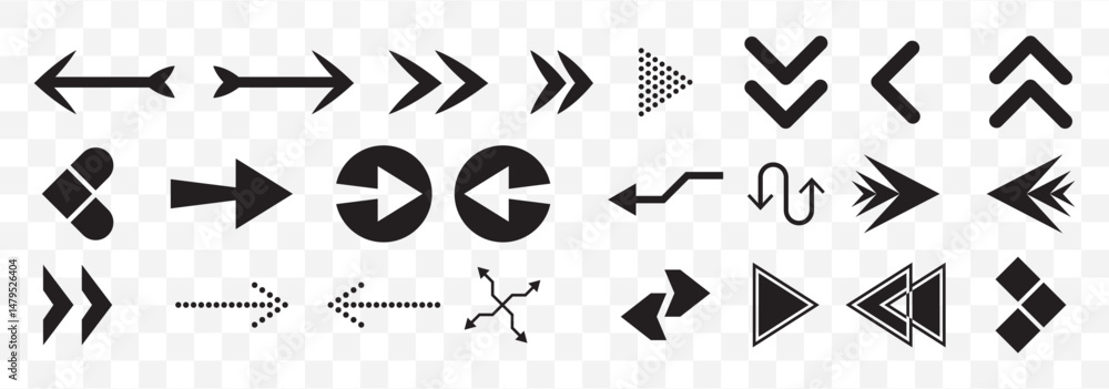 Poster arrow icon. mega set of vector arrows. set of arrows, arrows different. arrow icon. vector illustrat