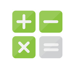 Fototapeta premium Math Icons - Addition, Subtraction, Multiplication, Division