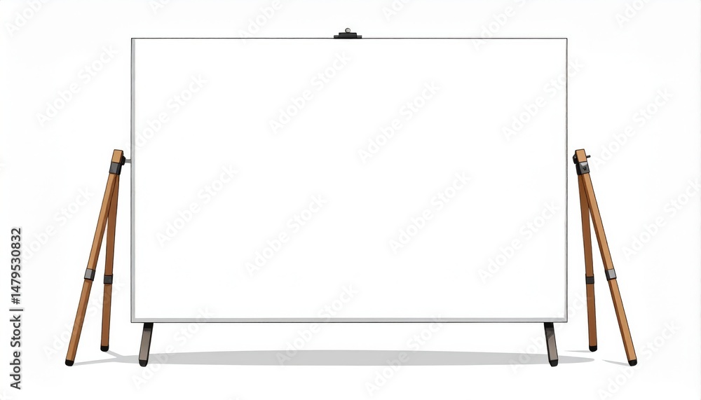 Poster creative presentation setup office space visual display professional environment frontal view concep