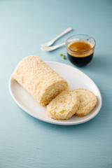 Traditional homemade Swiss roll