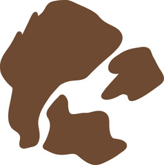 Abstract Brown Blob Shape, Organic Form Vector