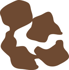 Abstract Brown Shapes, Organic Forms Vector