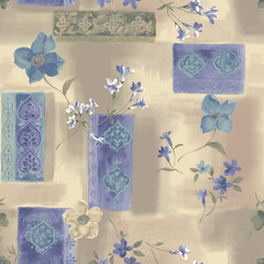 vintage background with flowers