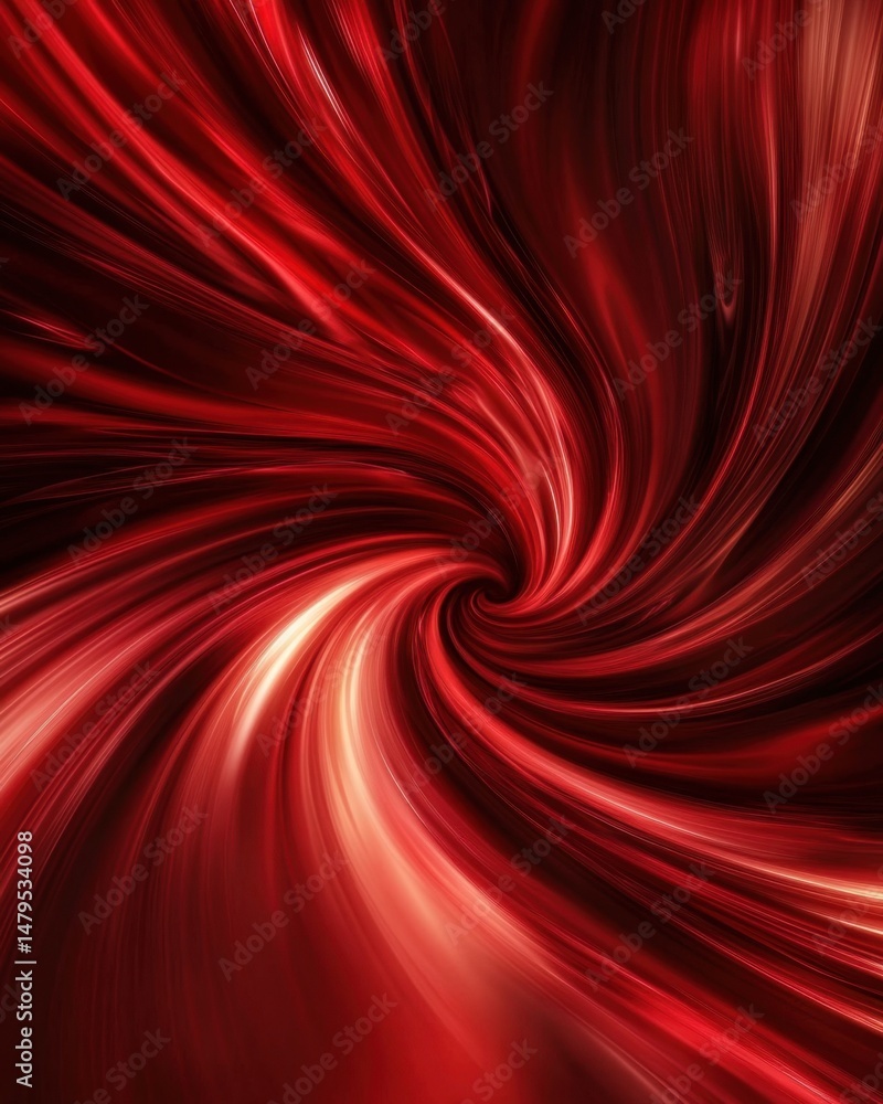 Aufkleber abstract red swirl of light streaks creates dynamic energy and movement in a vortex style design