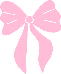 Pink Bow Clipart, Simple and Elegant Design