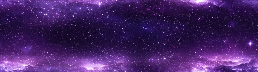 Fototapeta premium Majestic purple nebula filled with twinkling stars illuminating the cosmic expanse above