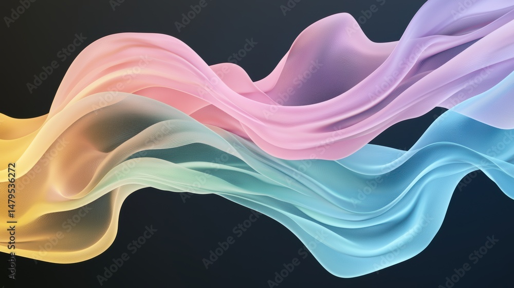 Poster abstract pastel fluid waves background abstract fluid pastel background flow wave colorful gradient