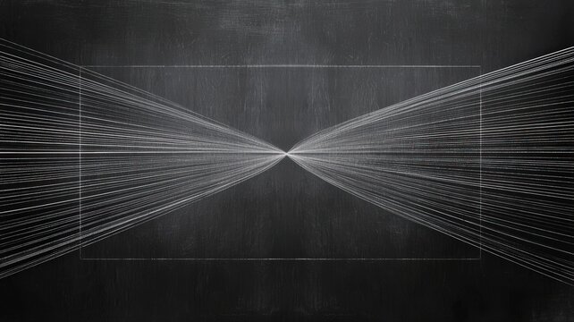 Retro chalkboard-style illustration of the double-slit experiment with path detection and interference pattern &mdash; a vintage scientific diagram perfect for physics, education, and quantum theory themes.