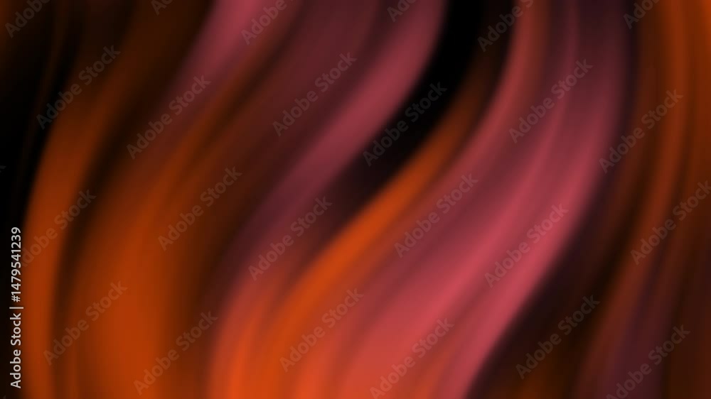 Poster abstract blurred waves of orange and red create a smooth, flowing background with a warm gradient ef
