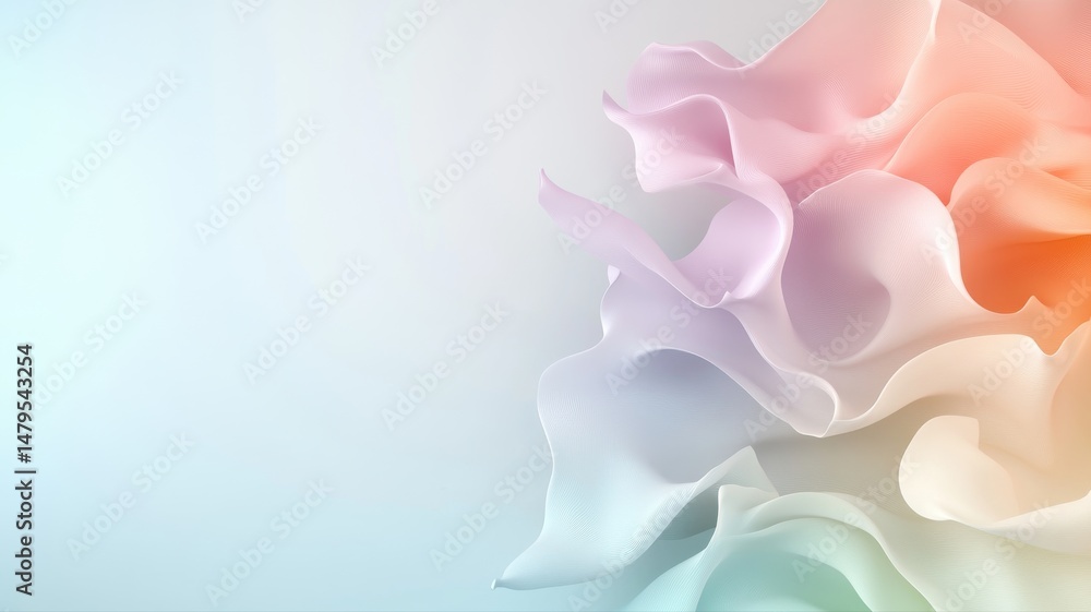 Poster abstract background with flowing pastel gradient waves abstract background gradient pastel flowing