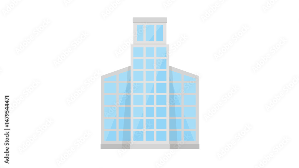 Poster modern building design sleek lines stunning architecture impressive structure