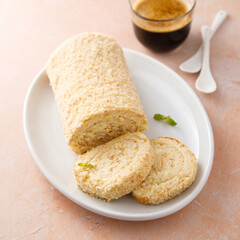 Traditional homemade Swiss roll