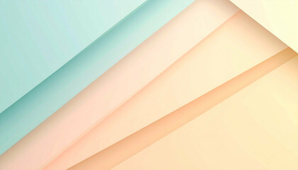 Fototapeta premium Overlapping diagonal colored planes create depth with light gradients, from blue to yellow