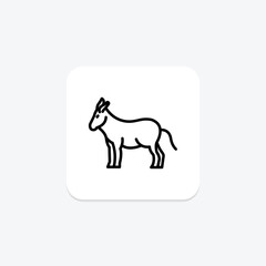 Donkey, vector, pixel perfect, illustrator file