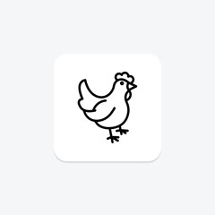 Chicken, vector, pixel perfect, illustrator file
