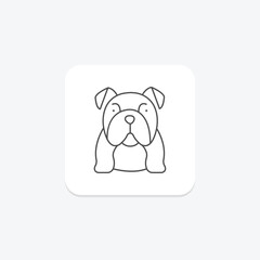 Bulldog, vector, pixel perfect, illustrator file
