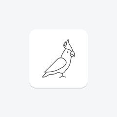 Cockatiel, vector, pixel perfect, illustrator file