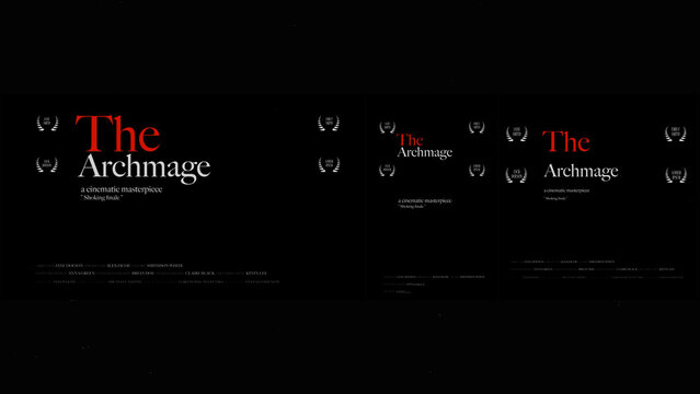 Cinematic Film Title Card, Movie Poster Typography Overlay 103 | Fully Modular Editable Layouts & Easy Text Animator Control to Create Custom Text Animations Without KeyFrames 