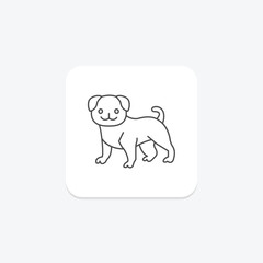 Pug, vector, pixel perfect, illustrator file