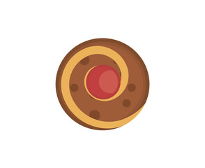 Obraz premium Colourful graphic cookie design with festive pastel tones and sweet edible charm showing warm joyful background candy watercolor snack art treat homemade texture visual creativity