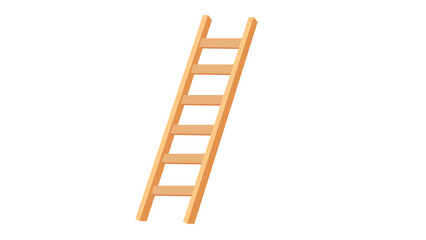 Climb towards success reach your goals achieve your dreams wooden ladder illustration graphic design element