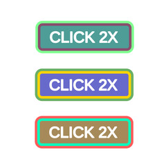 double click button web vector illustration