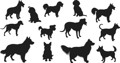 Vector Pet Silhouettes - Customizable Design Elements