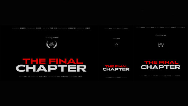 Cinematic Film Title Card, Movie Poster Typography Overlay 107 | Fully Modular Editable Layouts & Easy Text Animator Control to Create Custom Text Animations Without KeyFrames 