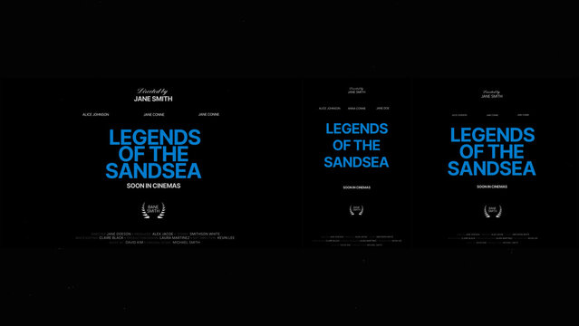 Cinematic Film Title Card, Movie Poster Typography Overlay 109 | Fully Modular Editable Layouts & Easy Text Animator Control to Create Custom Text Animations Without KeyFrames 
