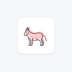 Donkey, vector, pixel perfect, illustrator file