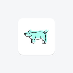 Miniature Pig, vector, pixel perfect, illustrator file