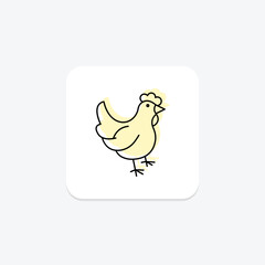 Chicken, vector, pixel perfect, illustrator file