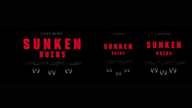 Cinematic Film Title Card, Movie Poster Typography Overlay 112 | Fully Modular Editable Layouts & Easy Text Animator Control to Create Custom Text Animations Without KeyFrames 
