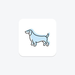 Dachshund, vector, pixel perfect, illustrator file