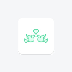 Lovebird, vector, pixel perfect, illustrator file