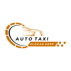Auto Taxi logo design vector. Taxi speed logo design icon