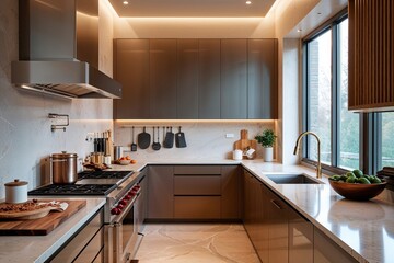 Modern Elegant Kitchen Decor for a Stylish Culinary Space with Sleek Design and Inviting Atmosphere