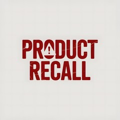 Obraz premium Product Recall Warning Sign: A bold red graphic with an exclamation mark in a triangle signifies a product recall announcement, conveying a sense of urgency and caution. 