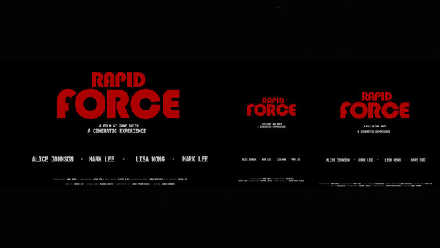 Cinematic Film Title Card, Movie Poster Typography Overlay 119 | Fully Modular Editable Layouts & Easy Text Animator Control to Create Custom Text Animations Without KeyFrames 