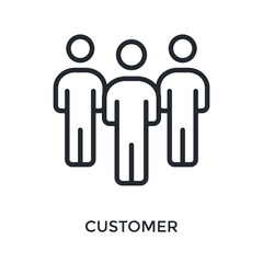 Customer Icon Outline Style. Vector Illustration For Graphic Design