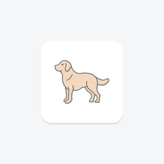Golden Retriever, vector, pixel perfect, illustrator file