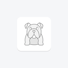 Bulldog, vector, pixel perfect, illustrator file