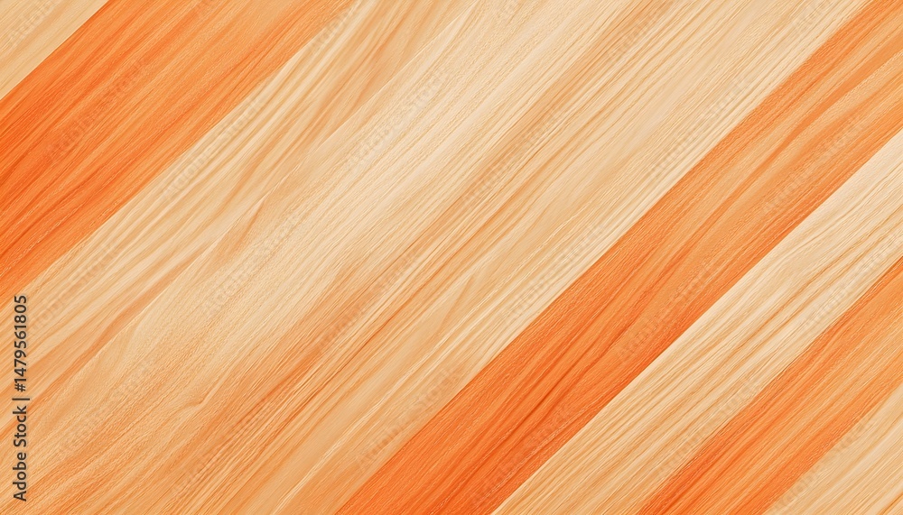Poster diagonal wood grain pattern in light orange and beige tones.