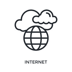 Internet Icon Outline Style. Vector Illustration For Graphic Design