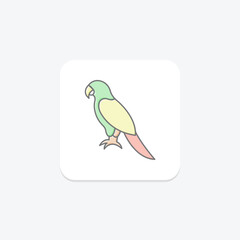 Fototapeta premium Parrot, vector, pixel perfect, illustrator file